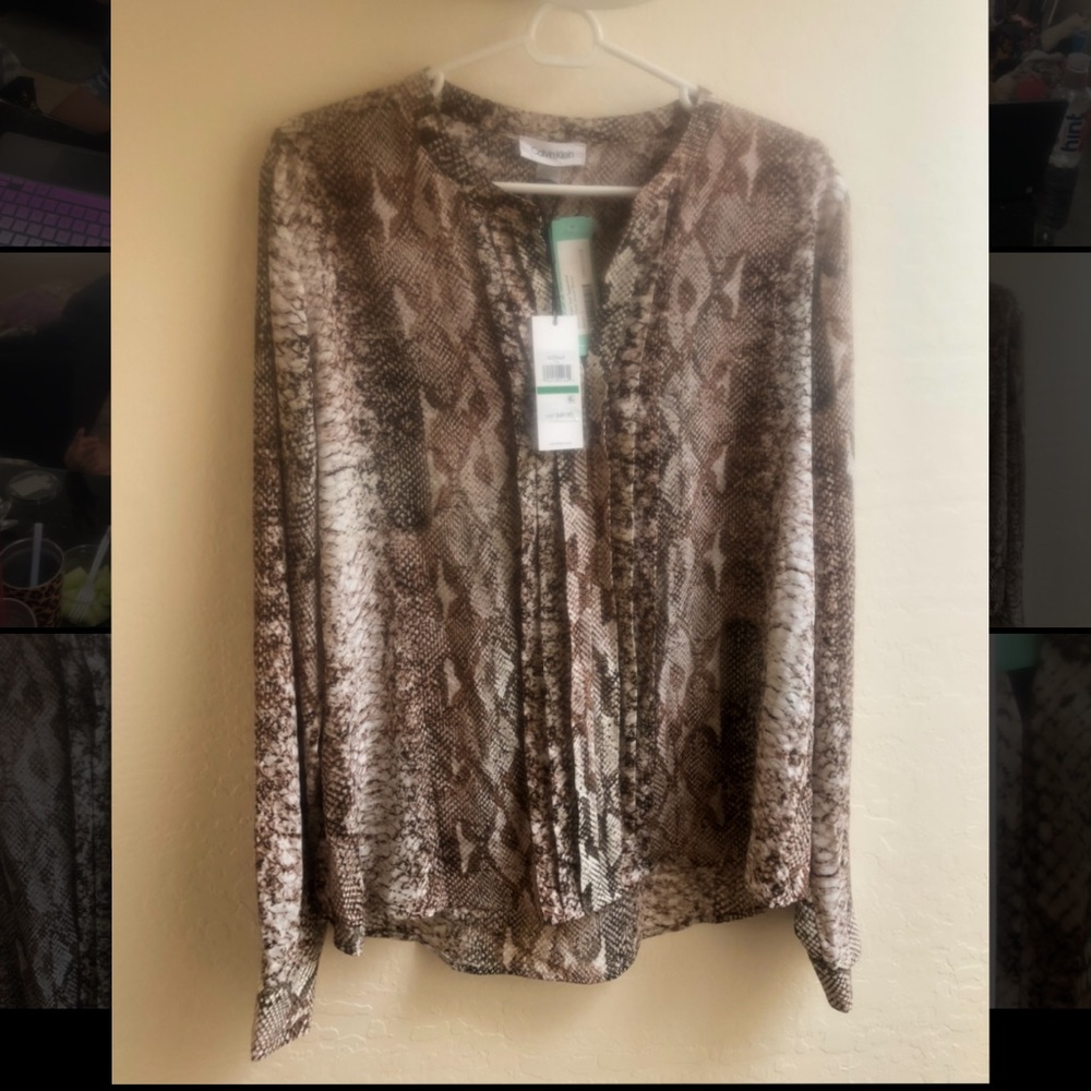 Calvin Klein Animal Print Blouse